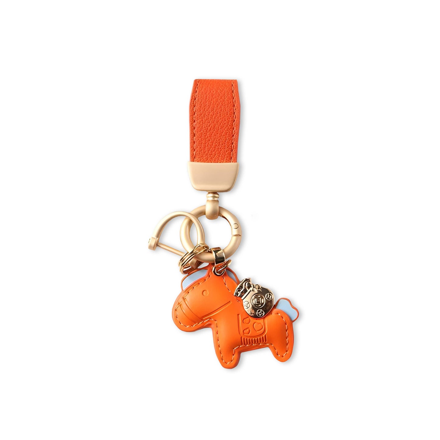 Bag Charm/Key Fob Horse Orange