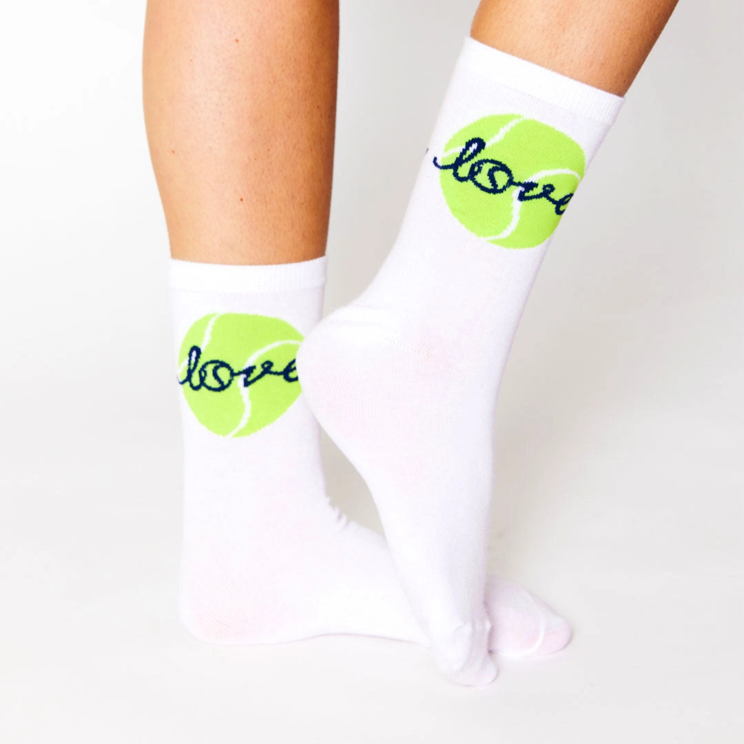 Green Ace Love Crew Socks