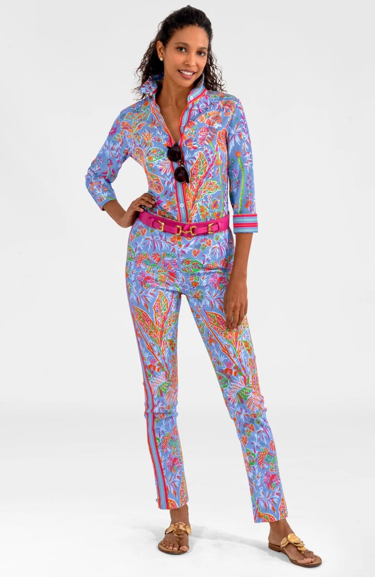 Gripeless Pull On Pants - Vintages Vines (Peri)
