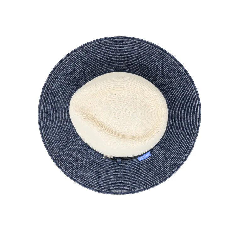 Kristy UPF Fedora - Ivory/Navy
