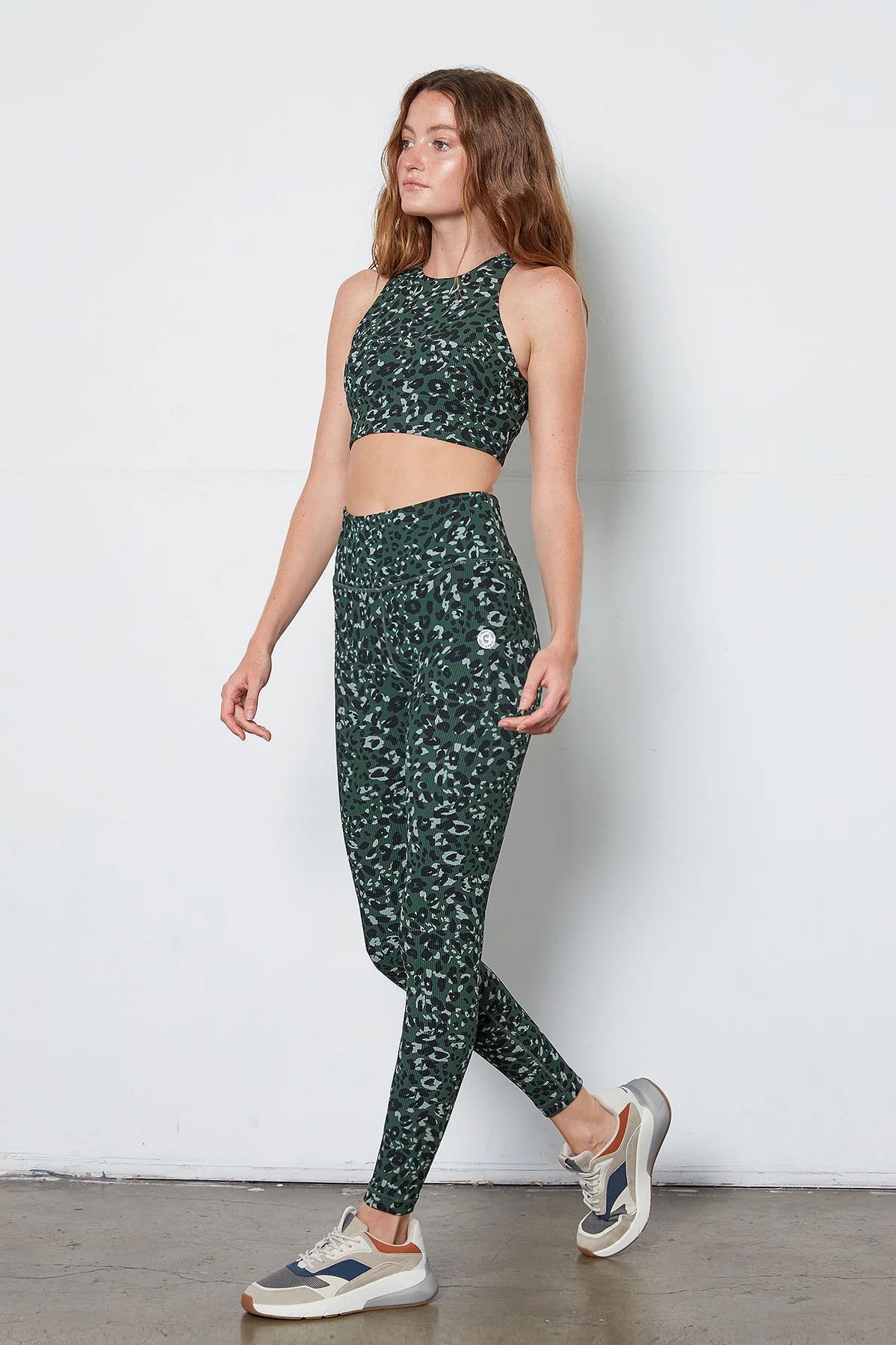 Nancy Legging - Green Cheetah Print