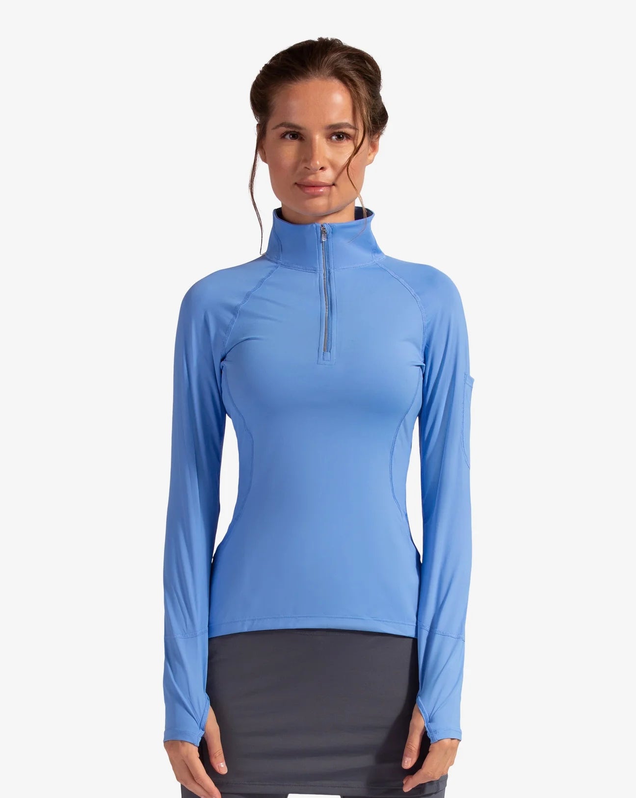 WOMEN'S MOCK ZIP TOP