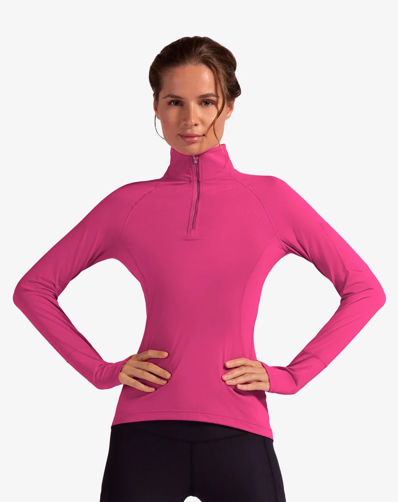 WOMEN'S MOCK ZIP TOP
