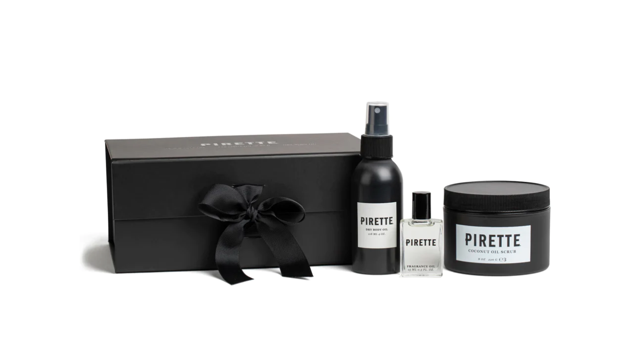 PIRETTE Fragrance Oil, Dry Body Oil & Scrub Gift Box