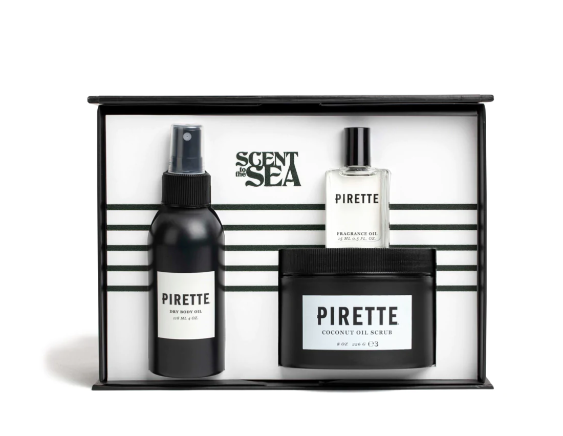 PIRETTE Fragrance Oil, Dry Body Oil & Scrub Gift Box