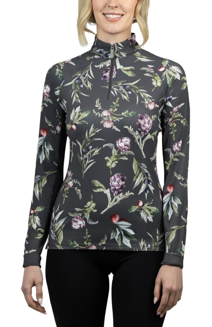1/4 Zip Long Sleeve - Asphalt Artichoke