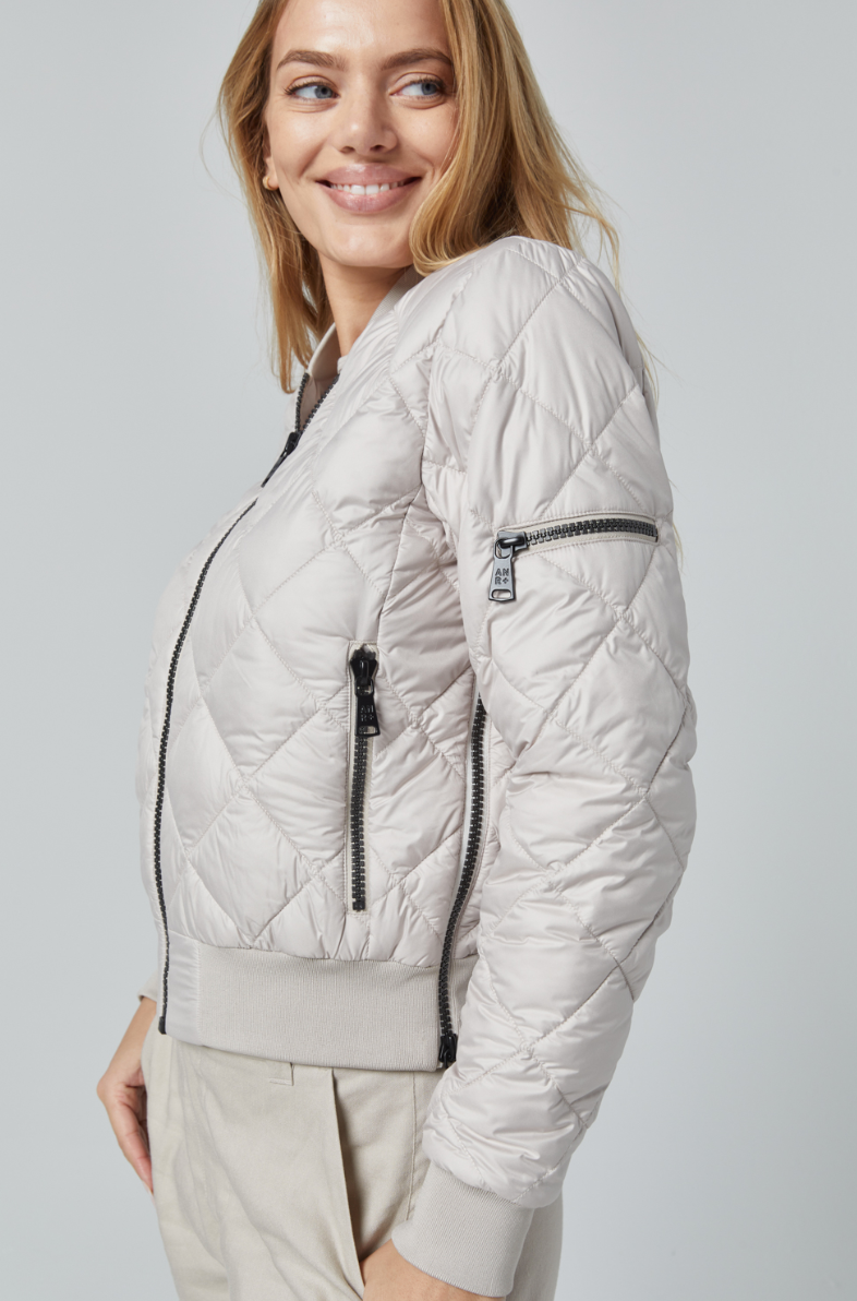 Metro Bomber Jacket - Silver Grey
