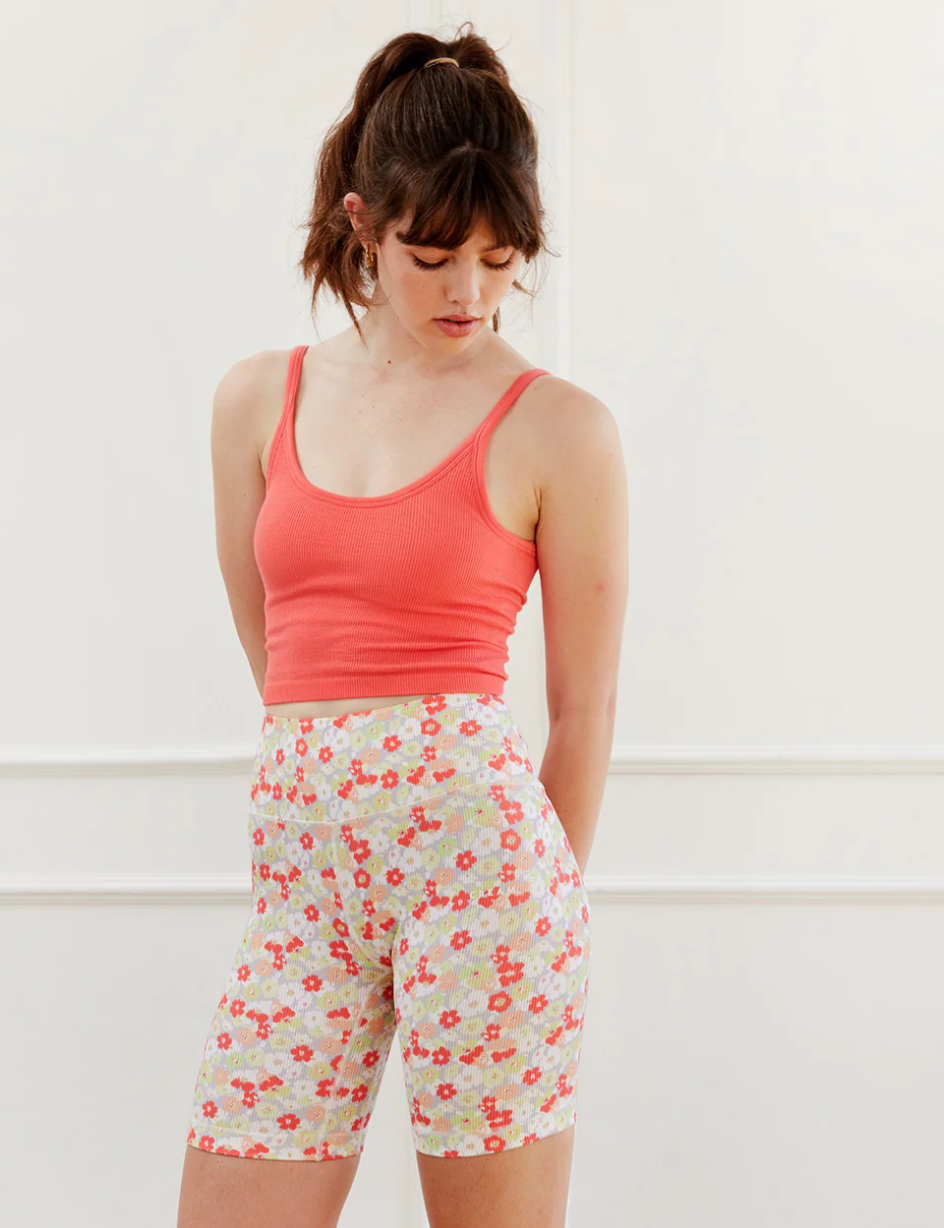 Harper Print Biker Shorts 8" - Ditsy Floral