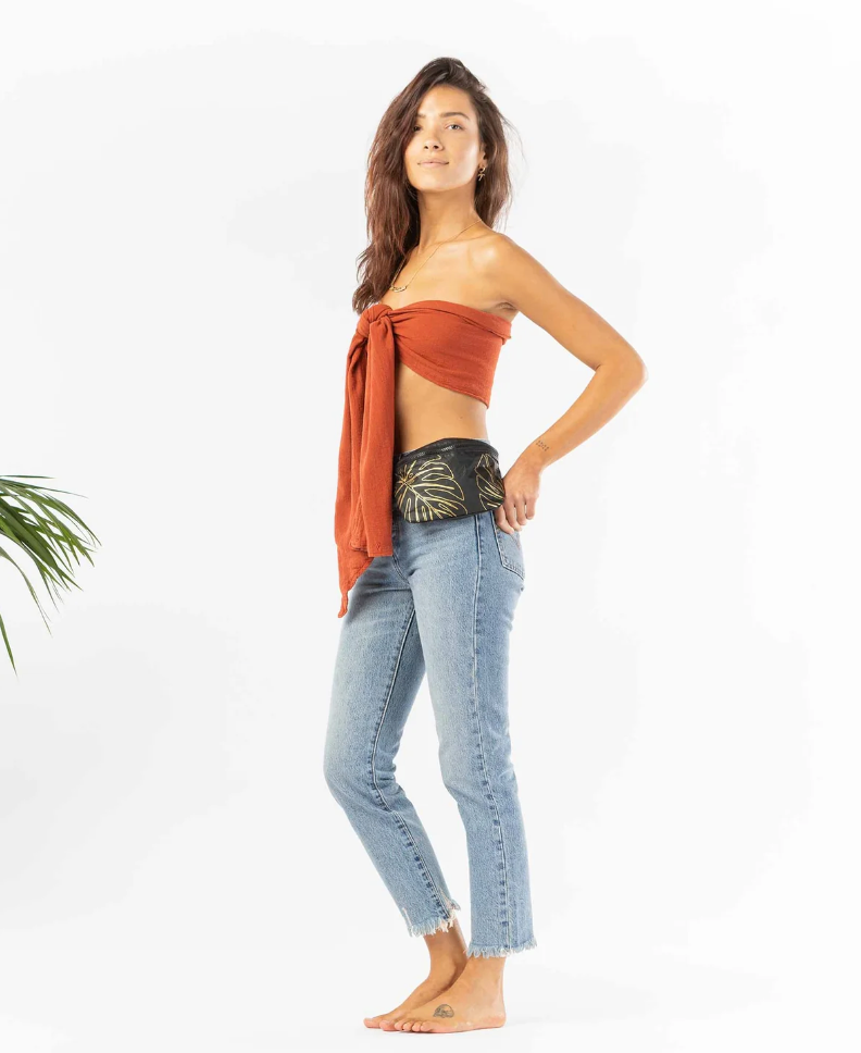 LANAI FANNY PACK - GOLD/BLACK