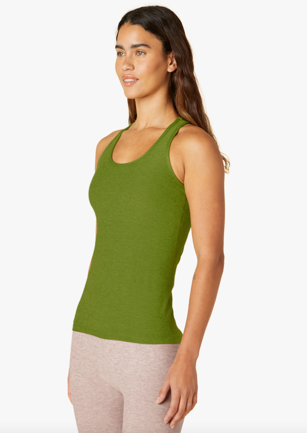 Spacedye Step Up Racerback Tank - Fern Green