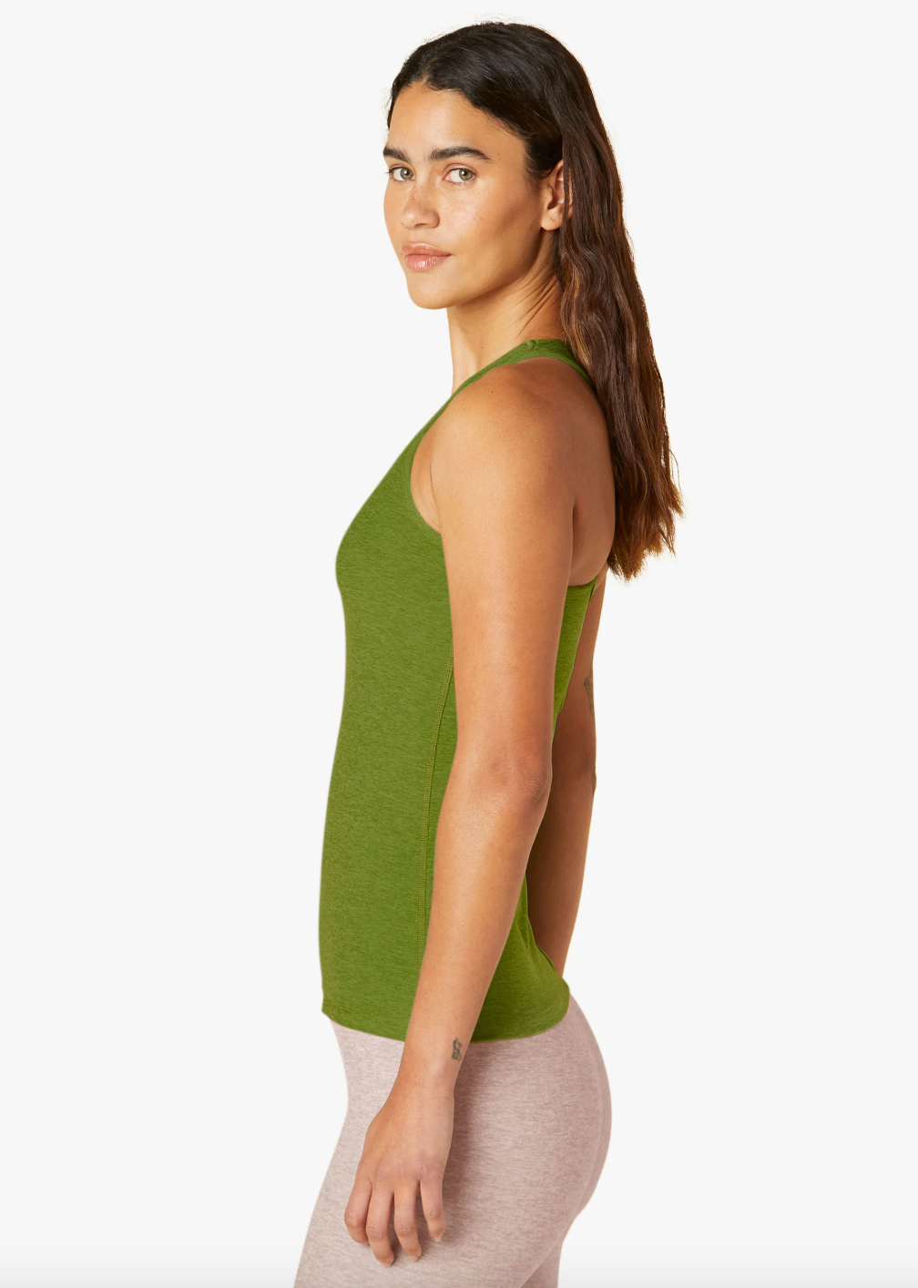 Spacedye Step Up Racerback Tank - Fern Green