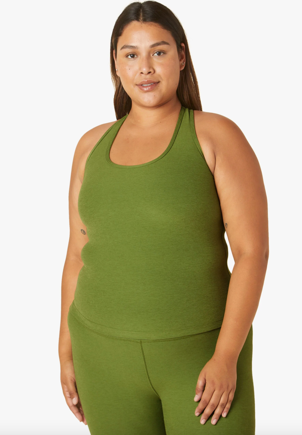 Spacedye Step Up Racerback Tank - Fern Green