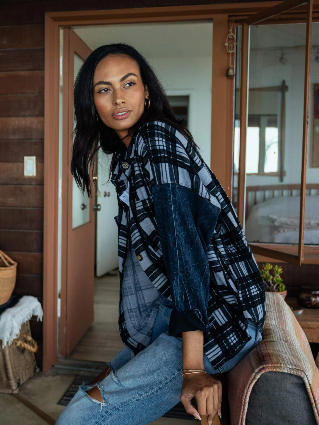 Fletcher Jacket DeLuna Plaid - Heather Grey/Onyx