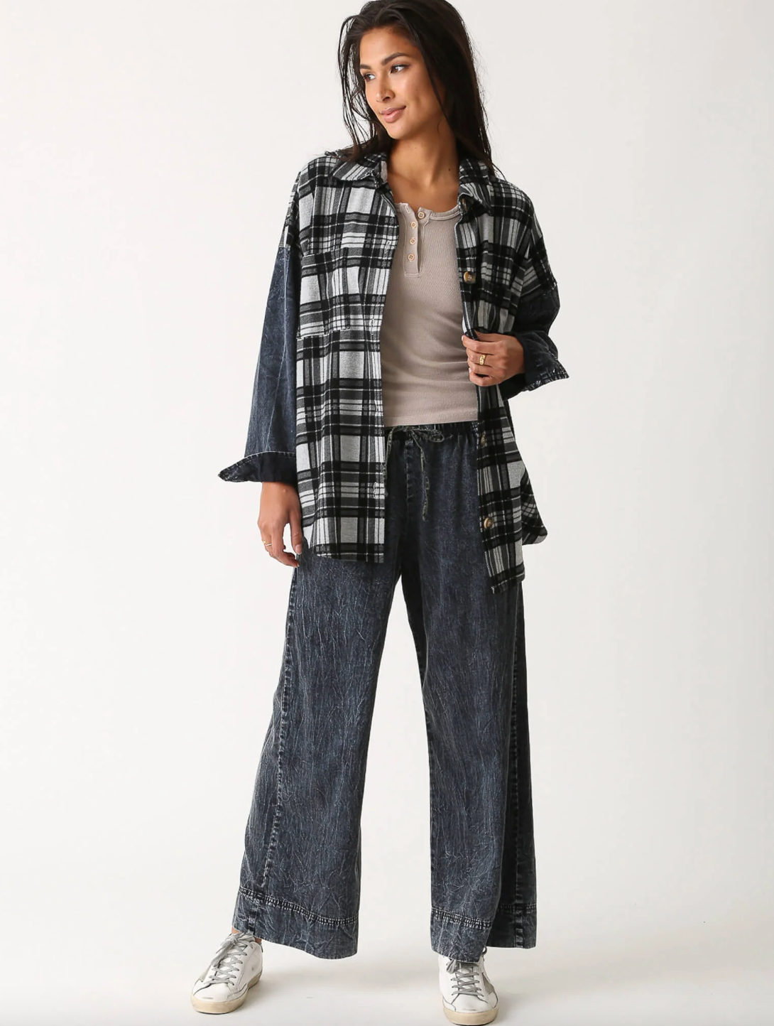 Fletcher Jacket DeLuna Plaid - Heather Grey/Onyx