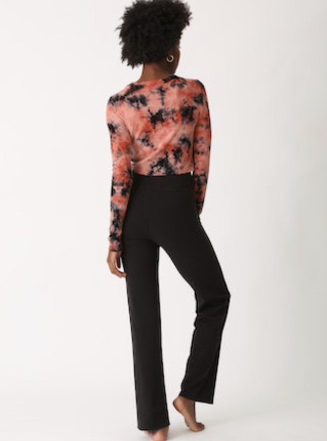 Harlow Twist Tee-Epic (Ribbed) - Amber/Onyx