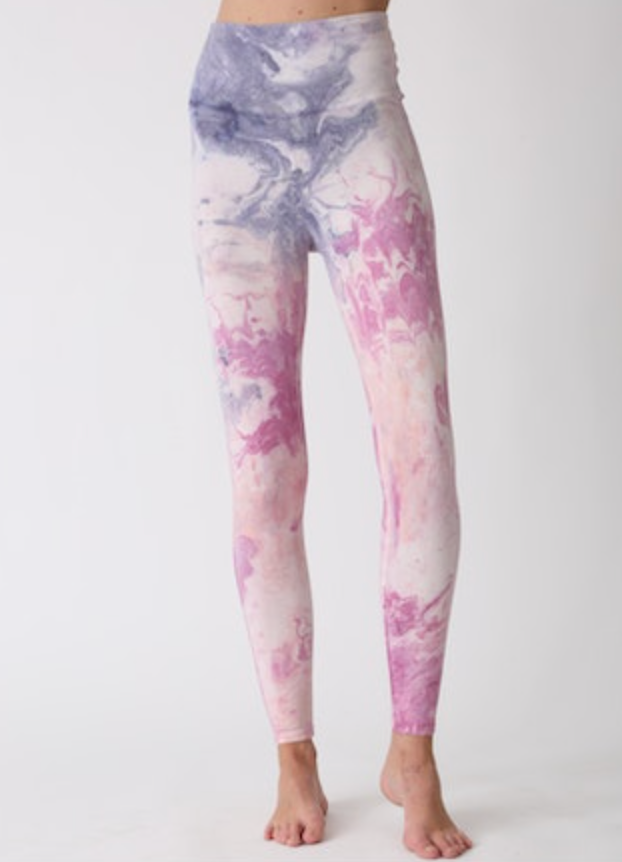 Sunset Legging Marble - Rose/Stone Blue