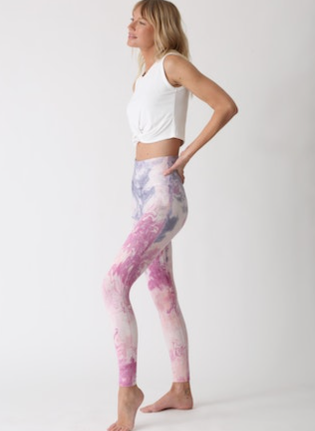 Sunset Legging Marble - Rose/Stone Blue