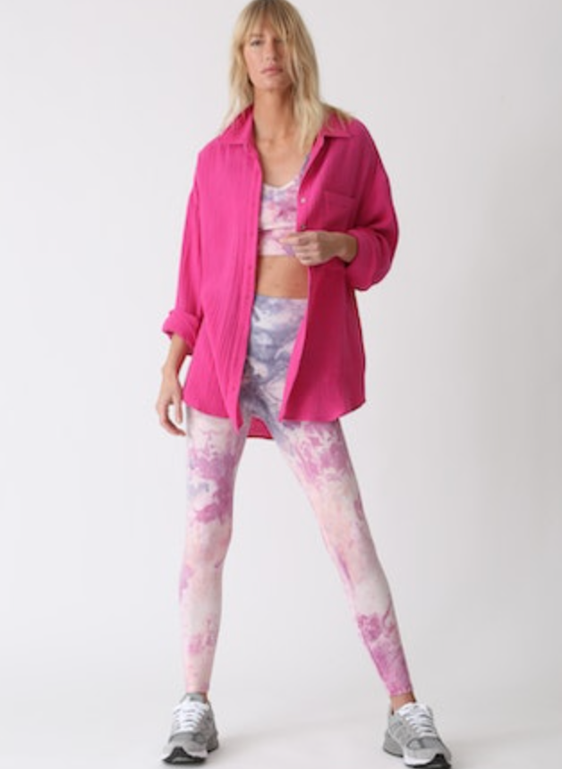 Sunset Legging Marble - Rose/Stone Blue