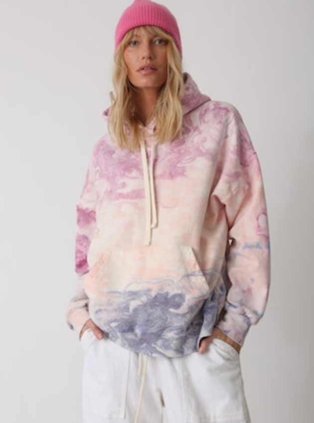 Taylor Hoodie Marble - Rose/Stone Blue