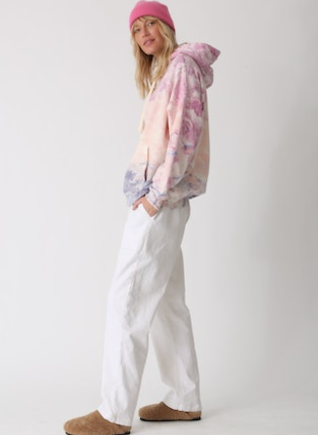 Taylor Hoodie Marble - Rose/Stone Blue