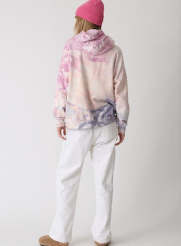 Taylor Hoodie Marble - Rose/Stone Blue