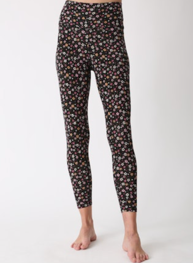 Sunset Legging Ditsy Floral - Onyx/Multi