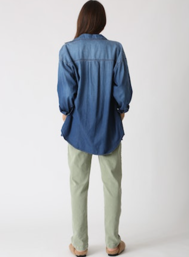Ryan Utility Shirt Chambray - Medium Denim Blue