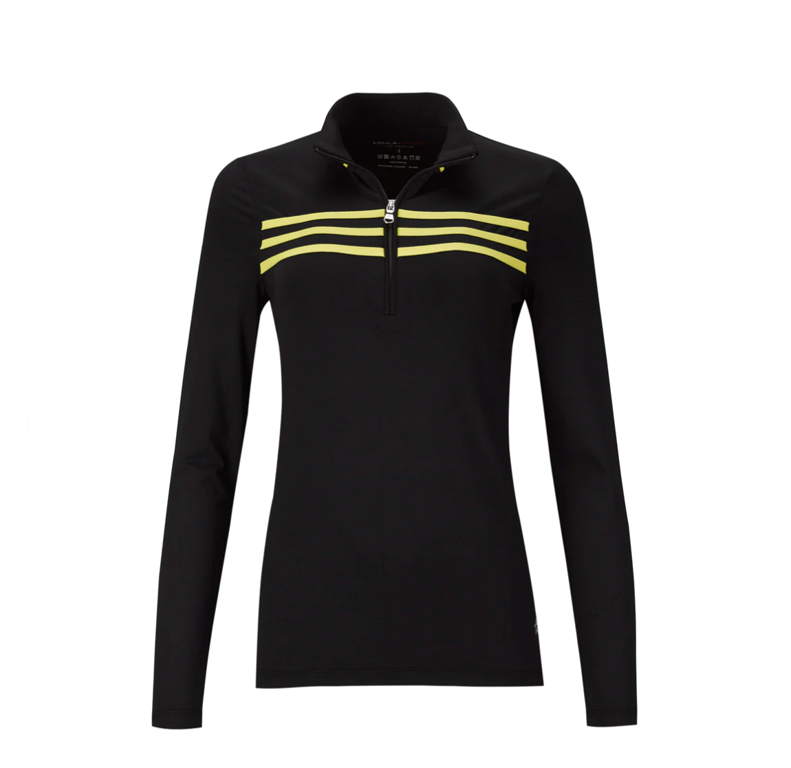 Astrid Long Sleeve Top - Black/Lemon