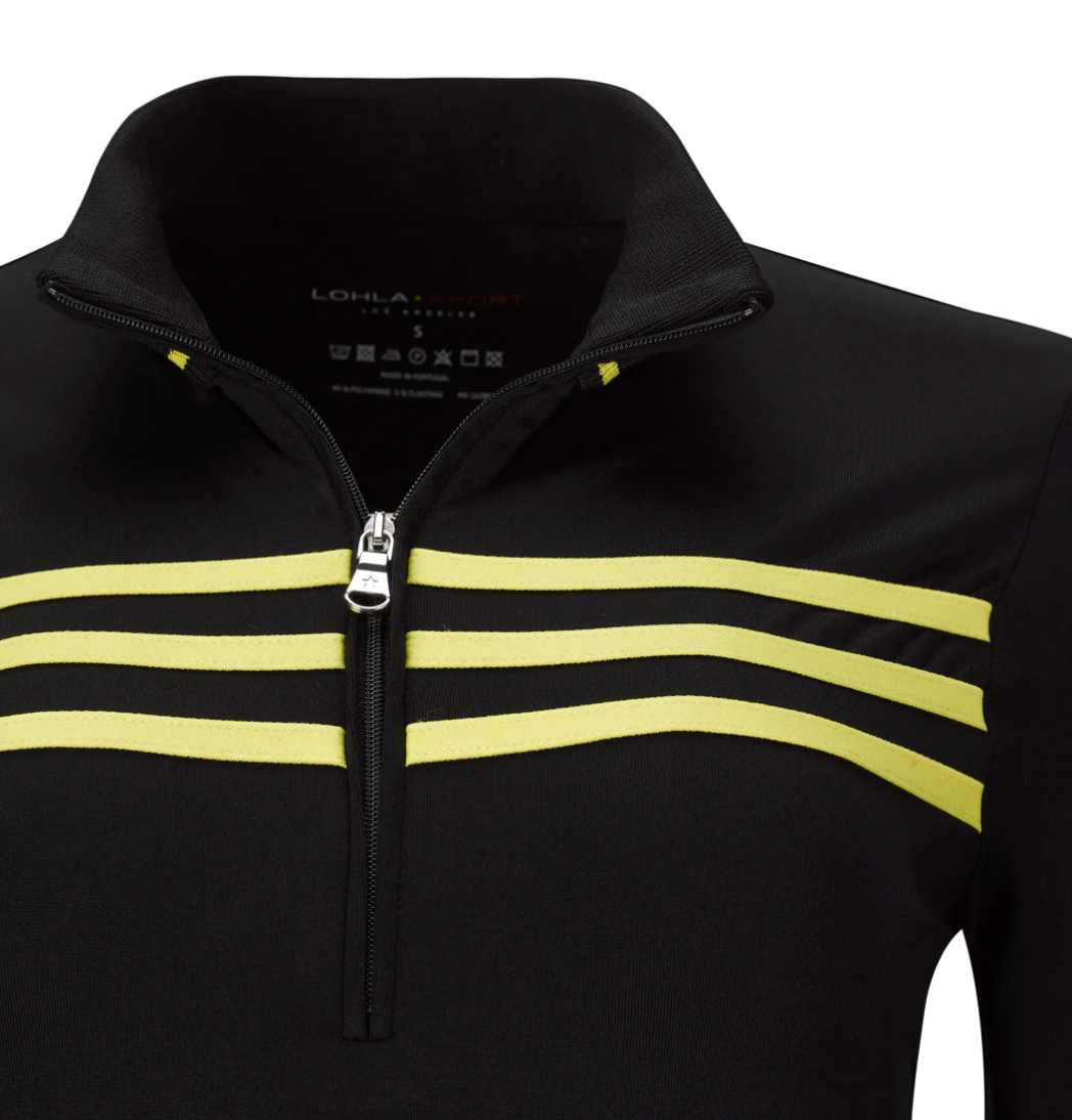 Astrid Long Sleeve Top - Black/Lemon