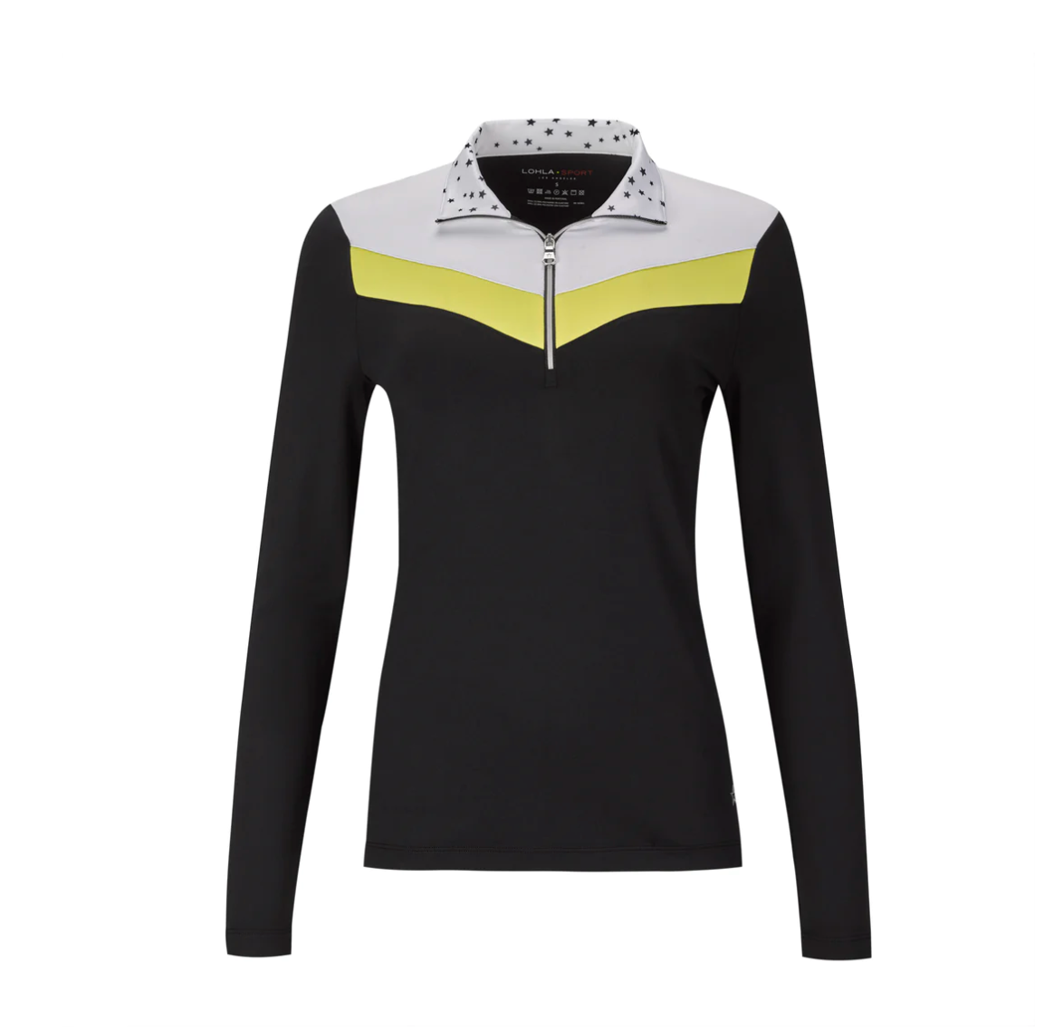 Emily Chevron Top - Lemon/Black