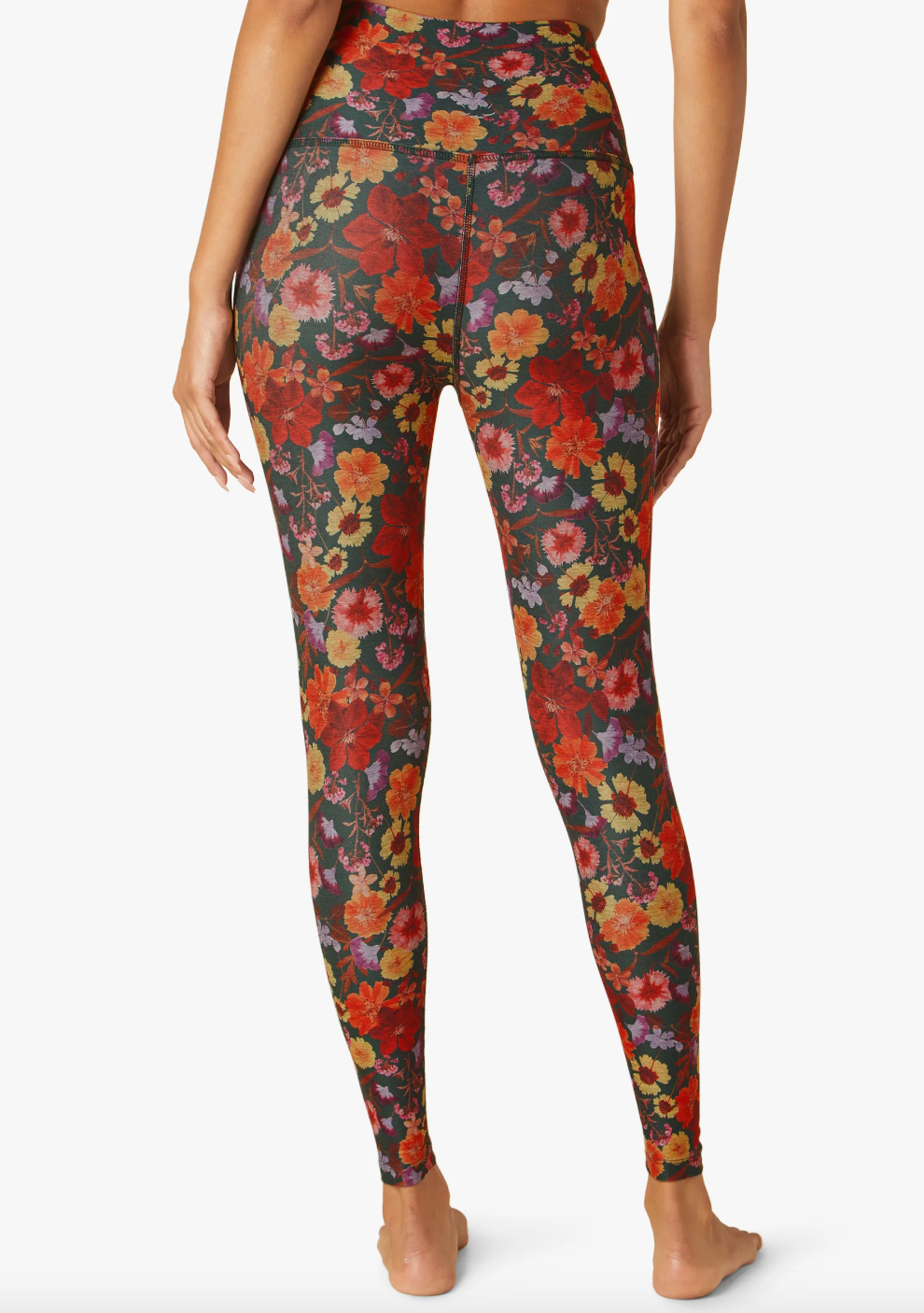 SoftMark High Waisted Midi Legging - Pressed Flowers