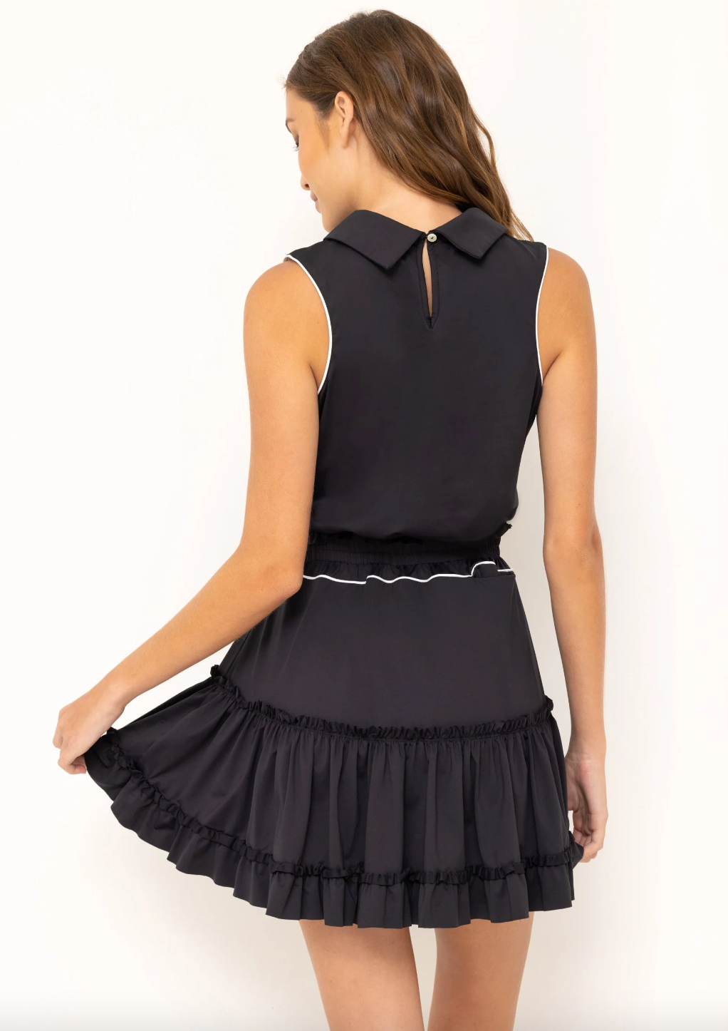 Sleeveless Tiered Dress - Black