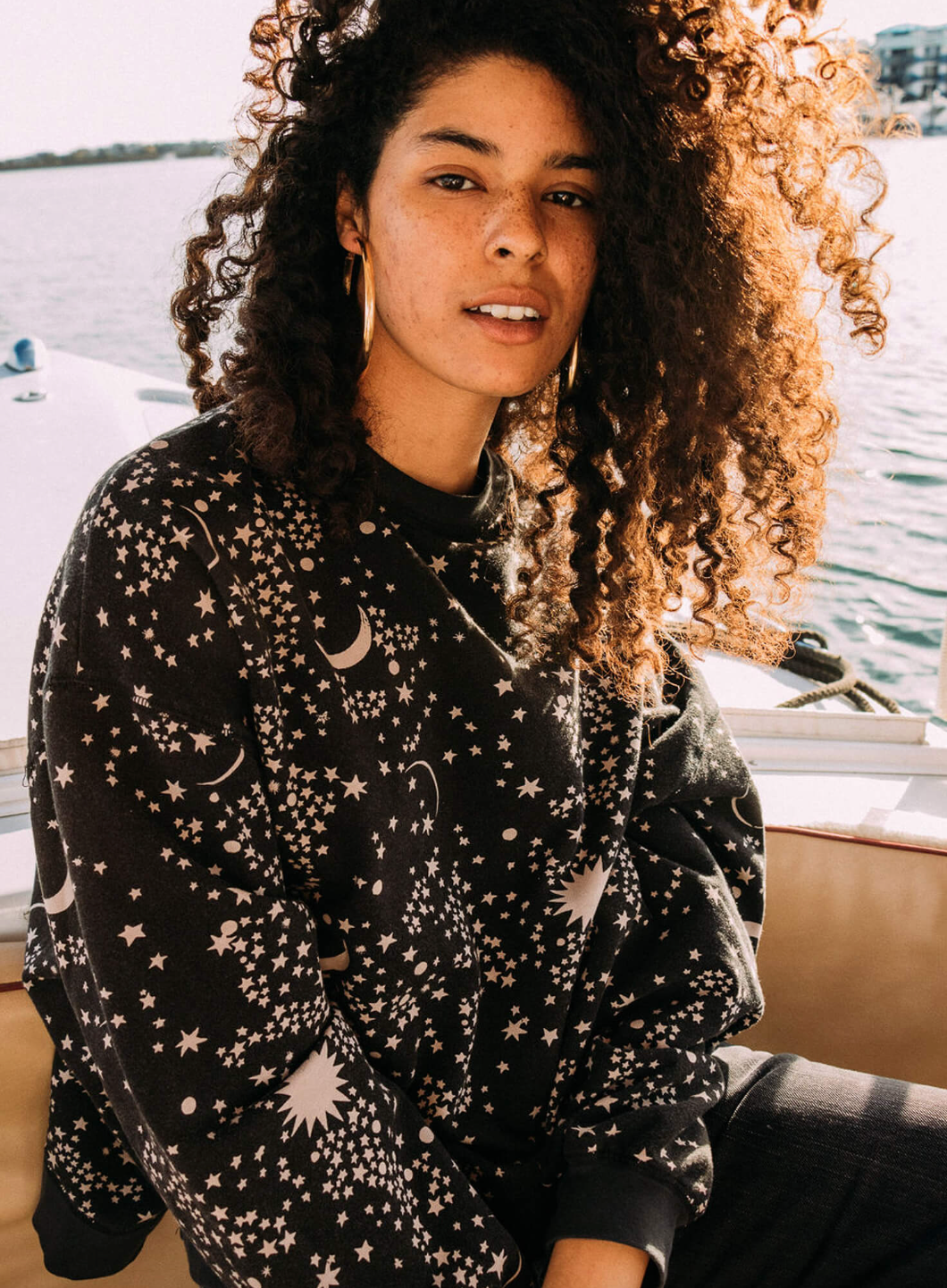 Erin Sweatshirt Starstruck - Onyx/Taupe