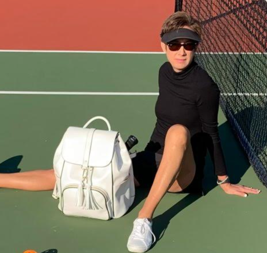 SARA Tennis and Pickleball Backpack White