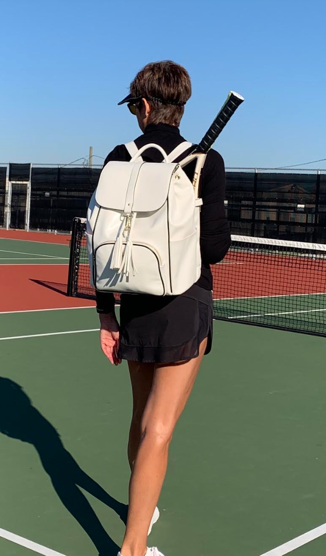 SARA Tennis and Pickleball Backpack White