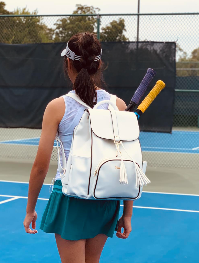 SARA Tennis and Pickleball Backpack White