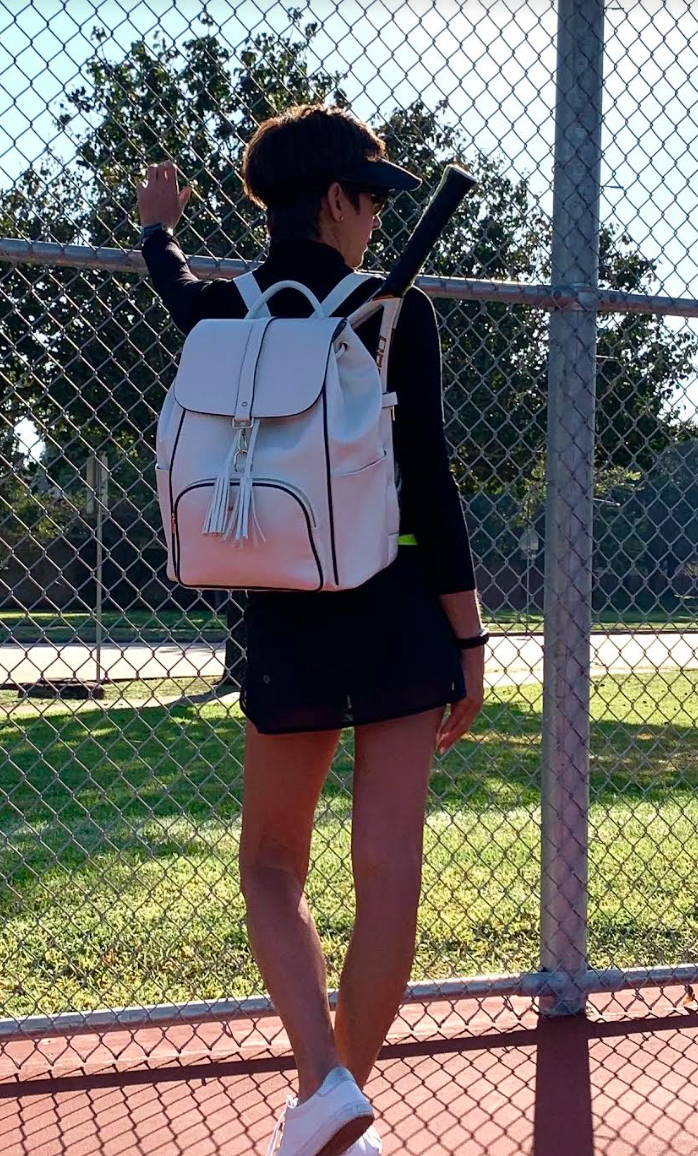SARA Tennis and Pickleball Backpack White