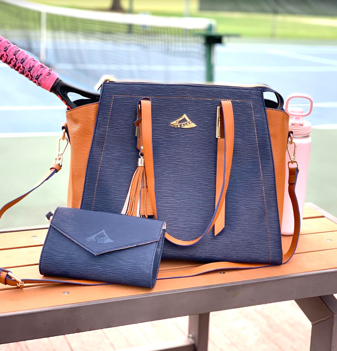 NiceAces Bala Tennis, Pickleball & Laptop Bag (Brown)