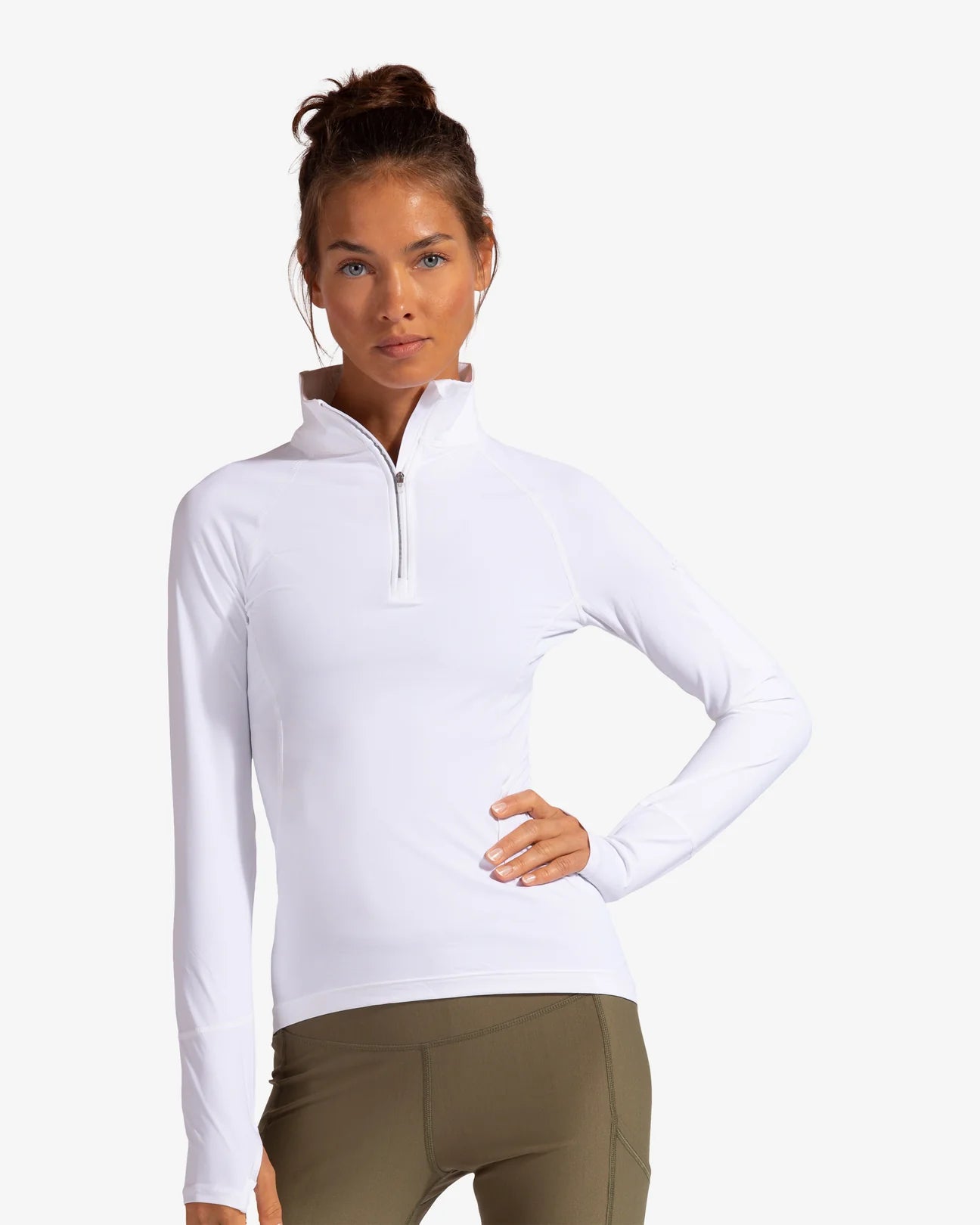 WOMEN'S MOCK ZIP TOP