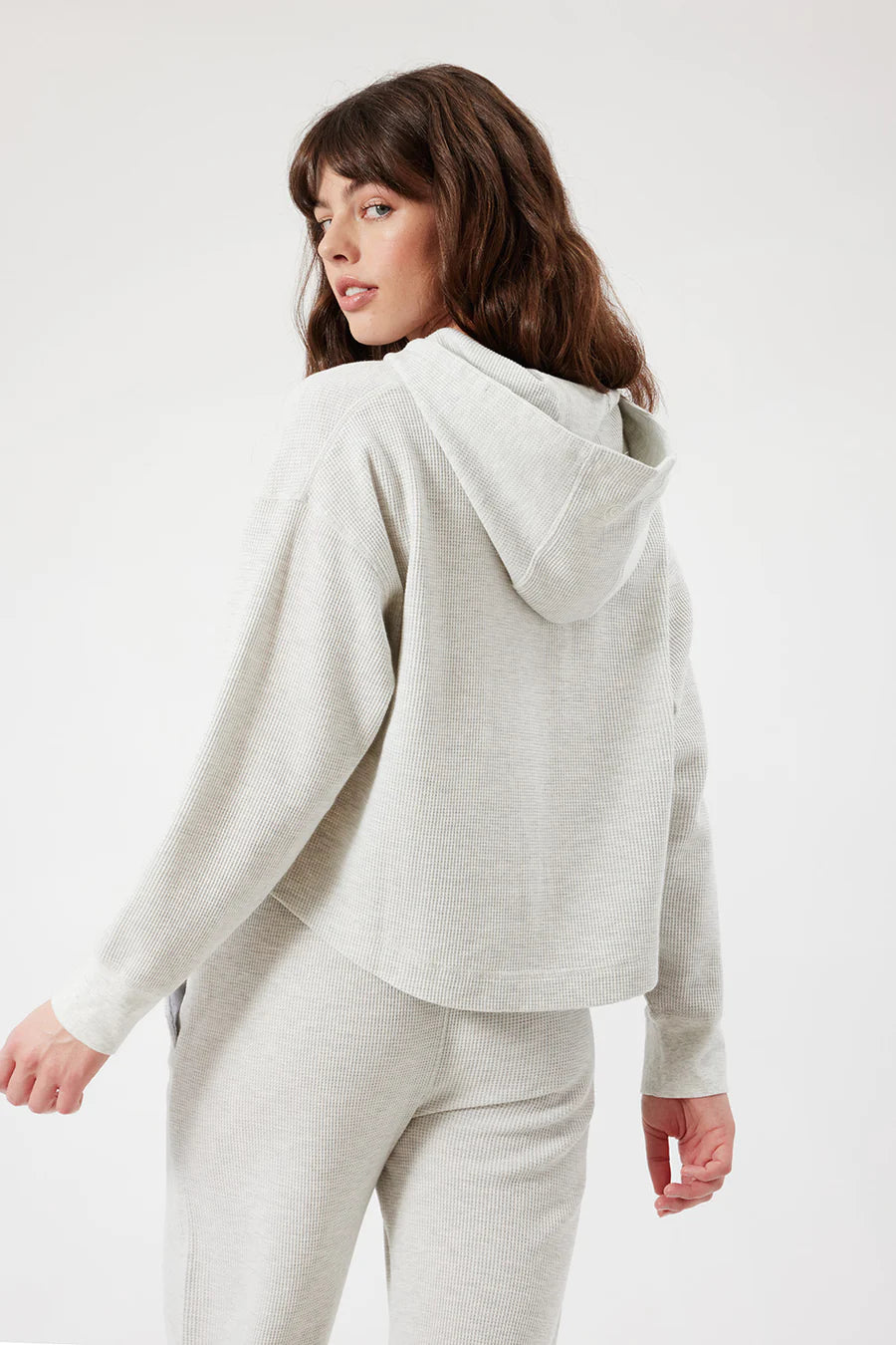 Shana Thermal Hoodie - Heather Gray
