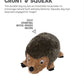 Outward Hound Hedgehogz Brown Plush Dog Toy Medium-Sized