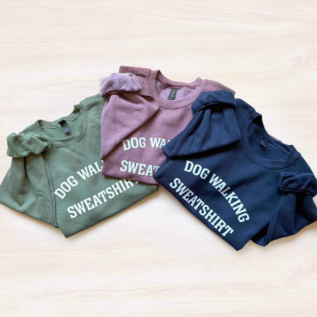Poppy & Lou - Dog Walking Sweatshirt - NEW colors!: Military Green / M