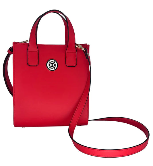 Gia Vegan Leather Mini Tote - Ferrari Red