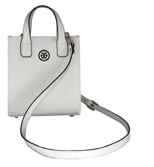 Gia Vegan Leather Mini Tote - Frost White