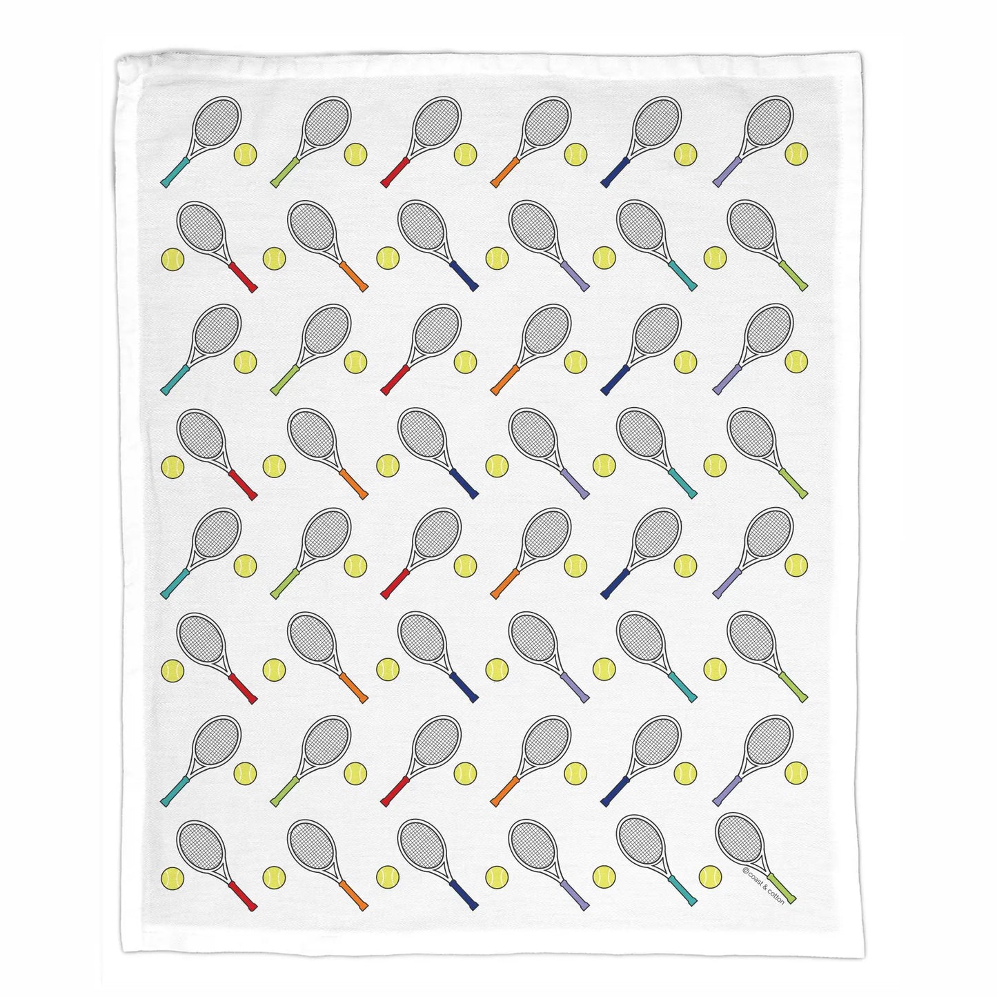 Organic Cotton Tea Towel - Tennis