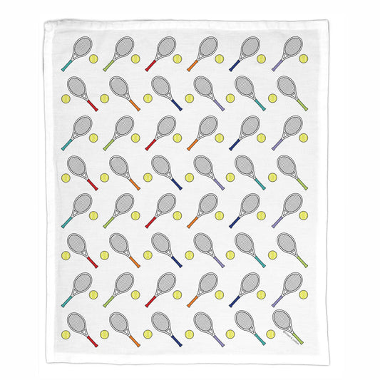 Organic Cotton Tea Towel - Tennis