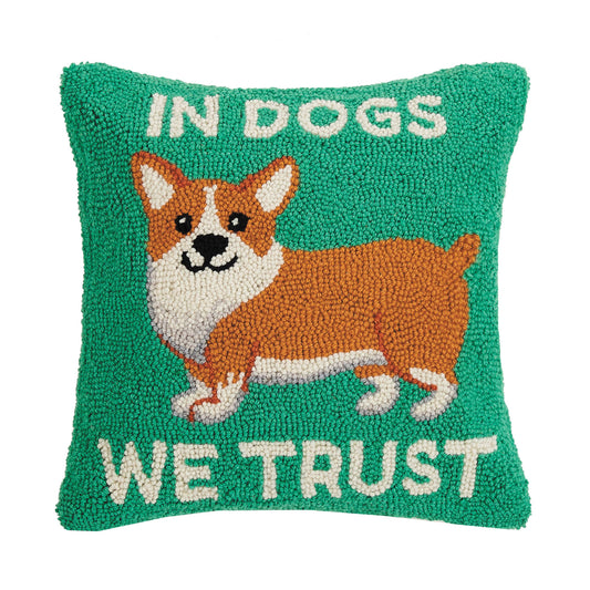 Peking Handicraft - In Dogs We Trust Hook Pillow