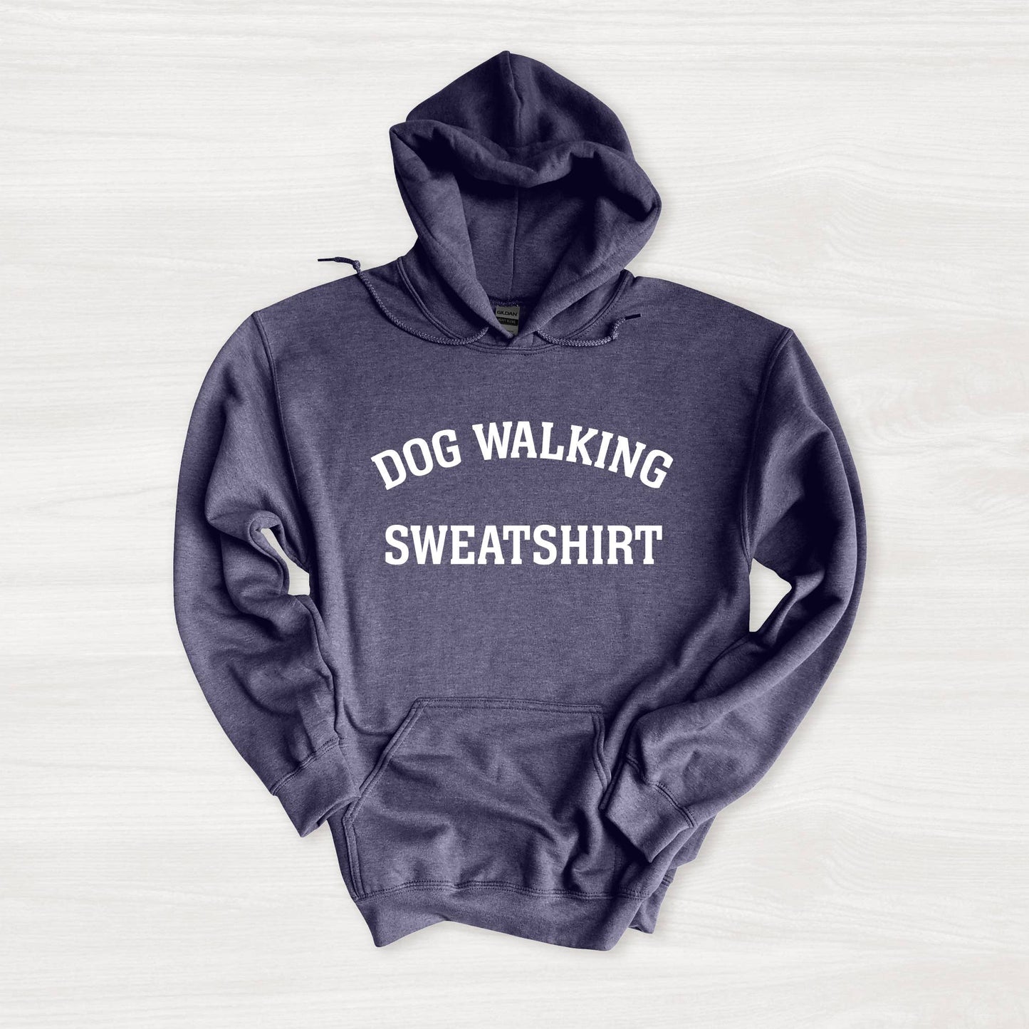 Poppy & Lou - Dog Walking Sweatshirt – Cozy Unisex Hoodie for Dog Lovers: Heather Dark Maroon / M