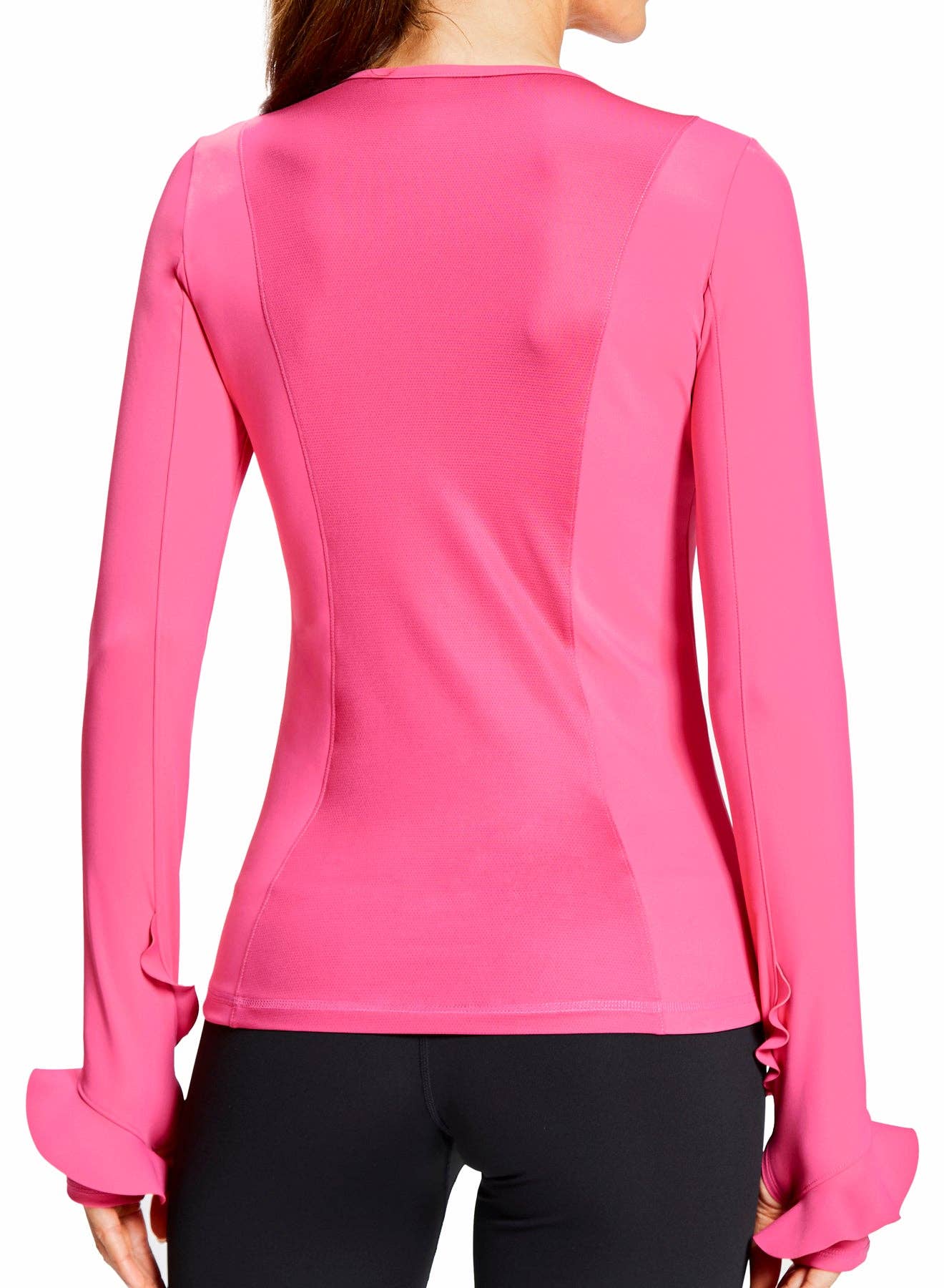 Urban Savage - Ruffle Long Sleeve Top: Sunset / M