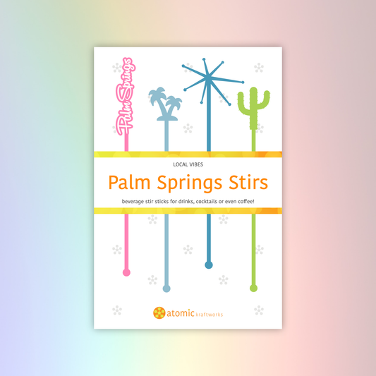 Palm Springs Themed Drink Stirrer Set